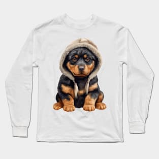Winter Rottweiler Dog Long Sleeve T-Shirt